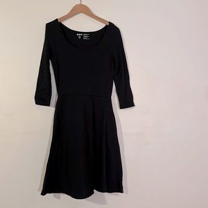 NWOT - PACT organic cotton, black, fit and flare mini dress XS